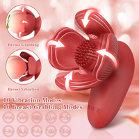Nouveauté : Masseur mammaire en silicone à aspiration, stimulateur clitoridien, alimenté par piles, rechargeable par USB, pour femmes