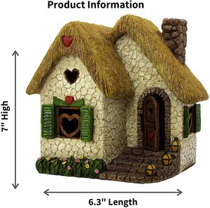 Kit Casa delle Fate per <span class=keywords><strong>Giardino</strong></span>, Decorazione da Esterno in Resina con Cuori, Design Colorato - Product Image 2