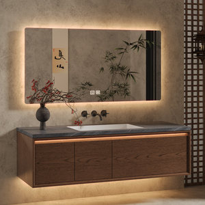 <strong>Vanity</strong> <strong>Modern</strong> Style for Sale Custom <strong>Mid</strong> century Floating Solid Wood <strong>Vanity</strong> Fair Bathroom Furniture <strong>Vanity</strong> Fair single sink - Product Image 4