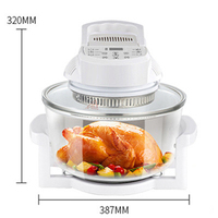 Four à convection 17l, four halogène, friteuse à air chaud pour friteuse à air commerciale, grille-pain, micro-ondes électrique, boulangerie rotative, comptoir rond