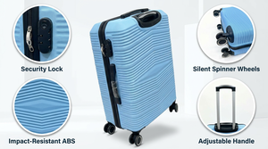 Offre Spéciale – Ensemble de 3 Valises Trolley à Roues Pivotantes en ABS, 20, 24 et 28 Pouces, avec Serrure TSA, pour Hommes et Femmes - Product Image 2
