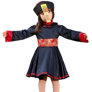 Niños niñas fantasma chino Zombies vestido cinturón sombrero conjunto niños <span class=keywords><strong>Halloween</strong></span> Cosplay disfraces juego <span class=keywords><strong>de</strong></span> rol traje para fiesta <span class=keywords><strong>de</strong></span> <span class=keywords><strong>Halloween</strong></span> - Product Image 5