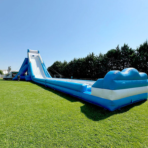 Tobogán Acuático Inflable Gigante Comercial para Parque <span class=keywords><strong>de</strong></span> Atracciones, Tobogán Acuático Inflable para Parque Acuático, Tobogán con Piscina para Venta - Product Image 1