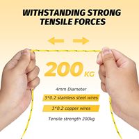 Clôture électrique de ferme haute tension pour bétail, chevaux et moutons, polycorde de 6 mm de diamètre, rouleau de 200 m, écologique