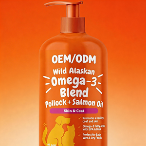 Mélange d'oméga-3 sauvages d'Alaska : Huile de pollock et de <span class=keywords><strong>saumon</strong></span> pour chiens et chats – Soutien cutané et pelliculaire – Acides gras oméga 3 - Product Image 1