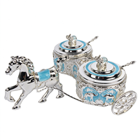 Pot à épices sculpté en forme d'éléphant, design nordique, haut de gamme, luxe léger, en fer forgé, avec 2 boîtes de rangement, service de table