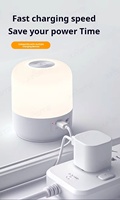 Lampe de table LED rechargeable portable Mini lampe de chevet tactile sans fil de mieux dort pour la chambre et le camping Cadeaux pour enfants