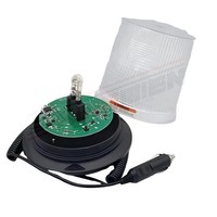 Shinemien KM-07 12V 24V Xenon Stroboskop-Warnleuchte Gelb 360° 6-Modus Blinklicht Notfall-Sicherheitslampe Gabelstapler 55W Aluminium