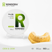 Rondcera Disque de Zircone Dentaire Polyvalent 98*14mm, Bloc de Zircone Pré-Teinté pour CAD/CAM, Teinte Personnalisée