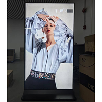 Pantalla Digital Táctil Android 4K de 55 Pulgadas, Kiosco de Señalización, Reproductor de Publicidad LCD con CMS Integrado para Interiores y Ascensores