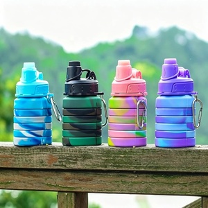 Bouteille pliable en silicone 500ml/700ml sans BPA, anti-fuite, à boire directement, compatible lave-vaisselle, idéale pour les voyages et le sport - Product Image 3