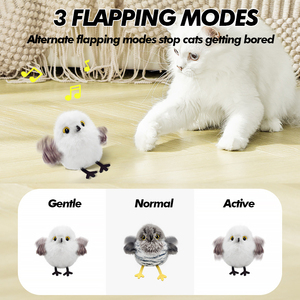 ของเล่นแมวแบบอินเทอร์แอคทีฟของเล่นแบบมีเสียงร้องและนกบินได้ของเล่นสำหรับแมวในบ้าน - Product Image 3