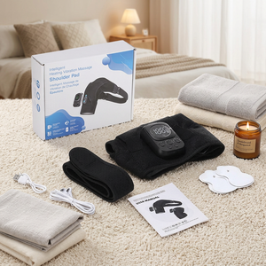 Intelligent Heating <b>Vibration</b> Massage Shoulder Pad 6 Temp Levels Detachable Controller App Control SBR Fabric for Pain Relief - Product Image 4