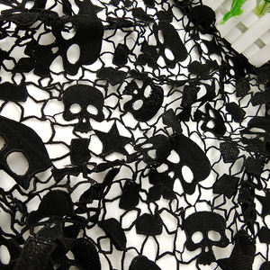 Красивая Водорастворимая кружевная ткань с вышивкой в виде черепа - Product Image 5