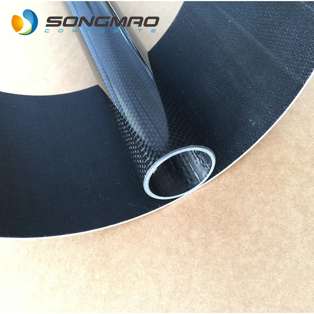 Hoge glossy grote diameter 3k carbon fiber buis 300mm