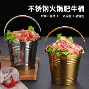 Stainless Steel Ice Bucket Round Metal Minimalist Design For Party Beverage Cooling Beer Champagne Wine - Product Image 4