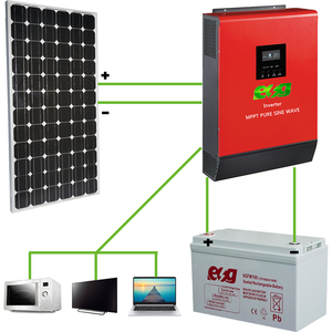 ソーラーパネルシステム1kw 2kw 3kw 5kw 7kw 10kw風力タービン発電機ホームオフグリッドハイブリッドシステム - Product Image 6