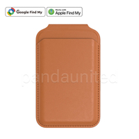 Rastreador Inteligente de Alta Calidad, Compatible con Android, Mini Etiqueta Localizadora, Porta Tarjetas de Cuero Magsafe, Rastreador de Mascotas con Color y Forma Personalizados
