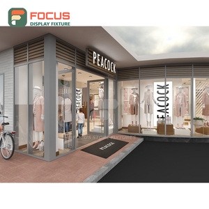 Vitrine en métal chromé au design amélioré pour magasin de détail, aménagement de boutique, design pour chaîne de magasins de vêtements - Product Image 5