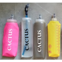 Bouteille d'eau souple réutilisable pour enfants, mini, portable, en TPU, pour le sport en plein air, la course à pied, 200 ml, 300 ml, 500 ml, 17 oz, 18 oz