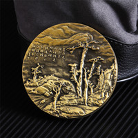Pièces de monnaie anciennes en cuivre, grand bronze, plaqué or, pièce commémorative 3D complète sur le thème des anges