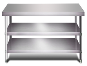 VICTORY KITCHEN Offre Spéciale 201 SS établi à trois couches avec panneau arrière équipement de restauration pour autres fournitures d'hôtel et de restaurant - Product Image 2