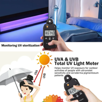 AMT309 UVA UVB UV INDEX Mètre pour reptile, stérilisation et maison