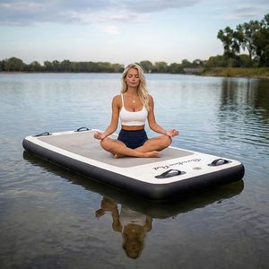 Colchoneta Inflable para Yoga Acuática, Flotador para Piscina, Colchón de Aire, Tumbona de Playa, Flotador Impermeable para Tomar el Sol en Lagos y Mares - Product Image 6
