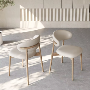 Modern restoran meşe ahşap yemek sandalyesi mutfak restoran sandalye ofis deri ev kahve katı ahşap sandalyeler - Product Image 3