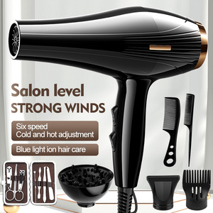Ensemble complet d'accessoires pour sèche-cheveux professionnel portable pour la maison, avec différents emballages pour une utilisation en salon et à domicile - Product Image 1