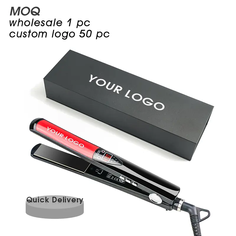 Low MOQ Fast Heating Professional Plancha De Cabello Ceramic Hair Straightener Styler MCH Titanium Hair Straightener Flat Iron