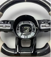 Volant en cuir blanc et fibre de carbone forgée pour Mercedes Benz W204 W205 W211 W213 W212 W222 EQA E550 G63 C63 AMG GT