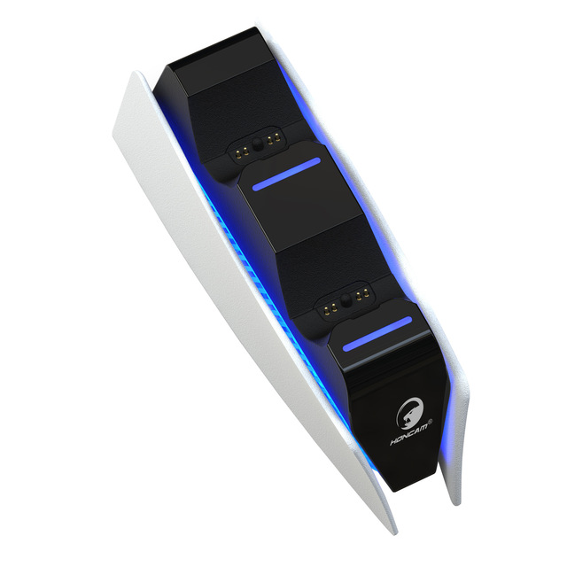 Controller Charging Station with Dual Fast Type-C Charger Dock for PS5 DualSense Wireless Controller LED Charging Indicators