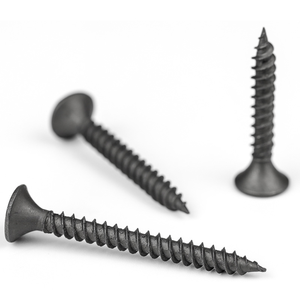 Vis <span class=keywords><strong>à</strong></span> cloison sèche en phosphate noir, tête fraisée, empreinte Phillips, filetage grossier, fixations pour plaques de plâtre, plusieurs tailles, acier au carbone - Product Image 2