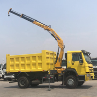 Grue montée sur camion à articulation d'occasion XCMG SQZ105-3, camion à benne basculante de 5 tonnes avec grue, prix