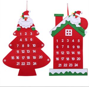 Calendario de Adviento con Forma de Árbol, Decoración de Pared con Rejillas y Bolsillos, Cuenta Regresiva Navideña Colgante, Adorno Navideño Impreso a Todo Color - Product Image 5