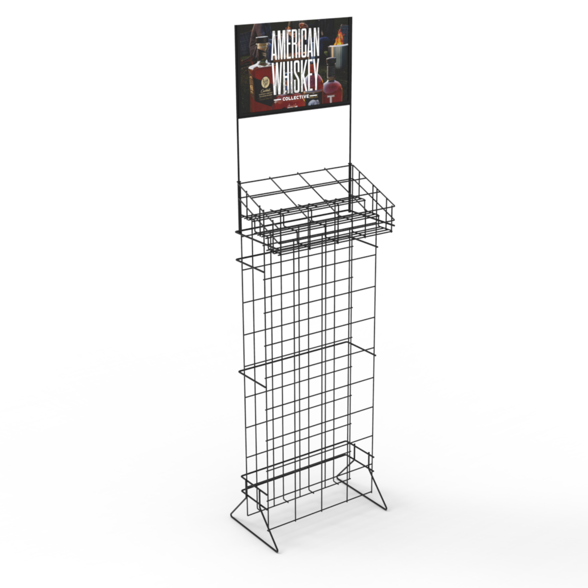 Apache Factory Customized Metal Iron Wire Ten Layer Red Wine Display Rack for Supermarkets — view 4