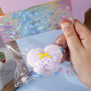 NEW Estseller Butterfly Milk Puff <b>Squishy</b>-sticky Stress Relief Quiet Fidget Toy Gift for Teens&Adults Pocket-Sized Therapy - Product Image 3