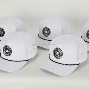 防水5パネルポリエステルゴルフハット、カスタムロゴPVCパッチ付き、ゴラス・ペルソナリサダス、アウトドアスポーツ、レーザーカット穴あき野球帽 - Product Image 5