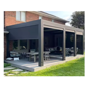 Pérgola Bioclimática de Aluminio con Persianas Ajustables, Motorizada, Control Remoto, Impermeable, Tamaños Personalizables, Ecológica, Cubierta para Terraza y Patio - Product Image 3