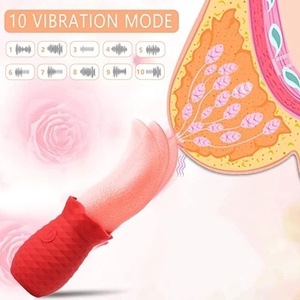 Giocattolo Sessuale a 10 Velocità a Forma di Rosa per Donne, Lingua Realistica - Gioco Vaginale e Anale - Stimolazione Clitoridea e del Punto G con Funzione per Capezzoli e Seno - Product Image 2