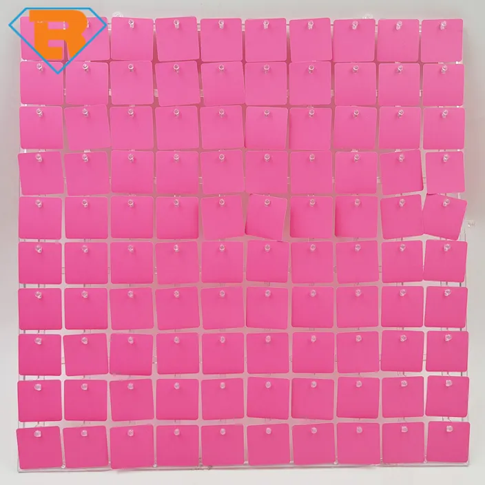 72PCS 3D Clear Grid Interlocking Sequin Shimmer Wall Backdrop Panel for Birthday Wedding Ballon Party Decoration Advertising
