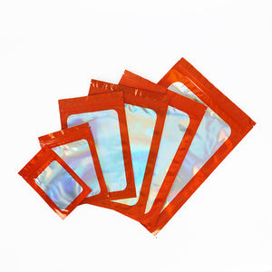 Custom Holographic Bags Doypack Packaging Hologram <strong>Pouch</strong> Rainbow Color Ziplock Resealable Zipper Mylar Snack Bag - Product Image 4