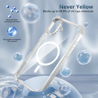 Expédition directe d'usine en gros, coque de téléphone transparente en TPU avec charge magnétique sans fil pour Samsung pour iPhone 18 Pro Max