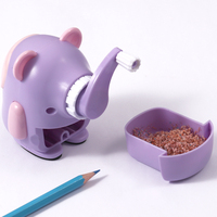 Foska Nouveaux produits : Taille-crayon manuel petit ours mignon 3 couleurs pour enfants, papeterie Kawaii