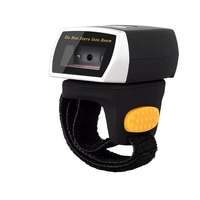 Pemindai Barcode Nirkabel Bluetooth NETUM R2L Android 1D 2D, Pembaca Barcode yang Dapat Dipakai di Jari untuk Gudang dan Logistik