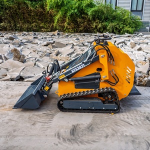 Mini-chargeuse compacte sur chenilles, poids opérationnel 930 kg, capacité de charge 300 kg, idéale pour les travaux d'aménagement paysager et les projets résidentiels - Product Image 2