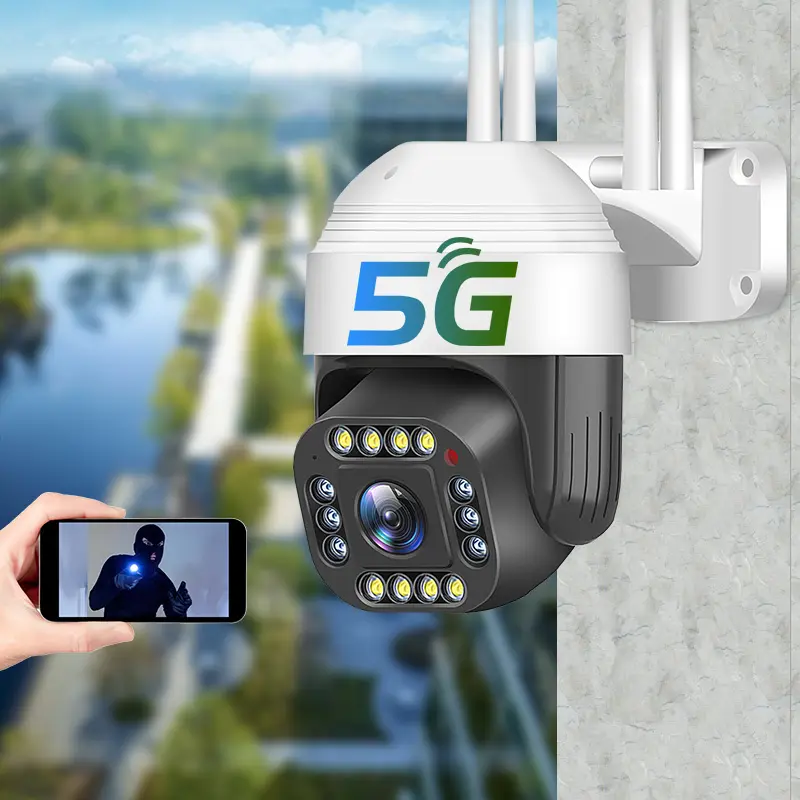 מצלמת אבטחה חיצונית עמידה למים 5G Dual-band Smart Ball Machine דו כיוונית קול 360 מצלמה מעקב אנושי מצלמת ראיית לילה