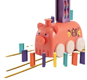 Dimdu Kids Best Gift Electric Animal Cars Children's Intelligence Educational Toys <strong>Domino</strong> <strong>Train</strong> with Light and Sound - Product Image 1