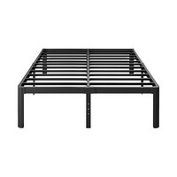 Cadre de lit moderne en métal à plate-forme haute, rangement pliable pour le salon et la chambre à coucher, lit superposé simple double king disponible